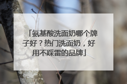 氨基酸洗面奶哪个牌子好？热门洗面奶，好用不踩雷的品牌