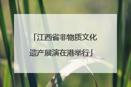 江西省非物质文化遗产展演在港举行
