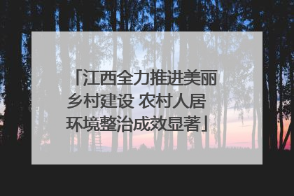 江西全力推进美丽乡村建设 农村人居环境整治成效显著