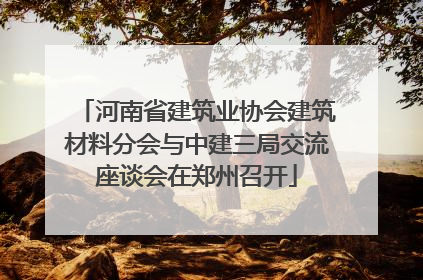 河南省建筑业协会建筑材料分会与中建三局交流座谈会在郑州召开