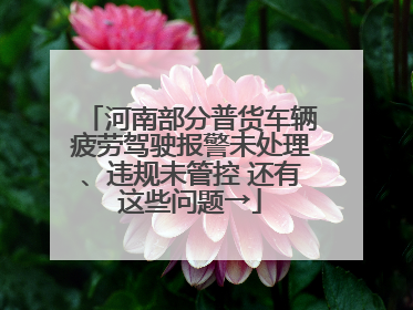 河南部分普货车辆疲劳驾驶报警未处理、违规未管控 还有这些问题→