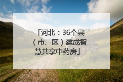 河北：36个县（市、区）建成智慧共享中药房