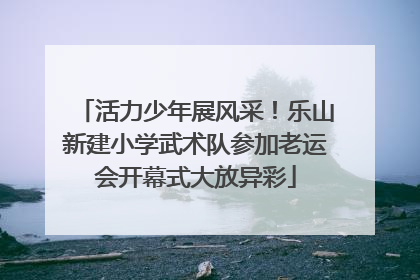 活力少年展风采！乐山新建小学武术队参加老运会开幕式大放异彩