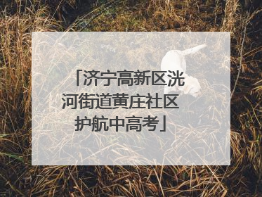 济宁高新区洸河街道黄庄社区护航中高考