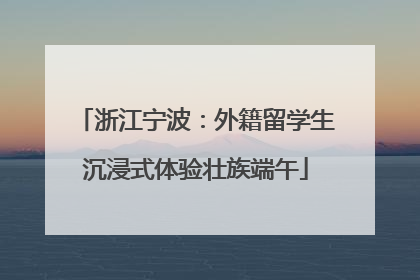 浙江宁波：外籍留学生沉浸式体验壮族端午