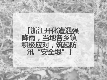 浙江开化遭遇强降雨，当地各乡镇积极应对，筑起防汛“安全堤”
