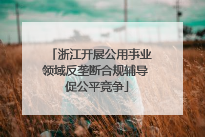 浙江开展公用事业领域反垄断合规辅导 促公平竞争