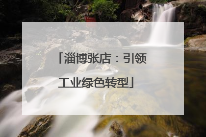 淄博张店：引领工业绿色转型