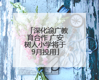 深化渝广教育合作 广安树人小学将于9月投用