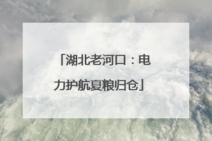 湖北老河口：电力护航夏粮归仓