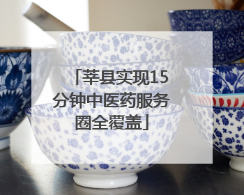 莘县实现15分钟中医药服务圈全覆盖