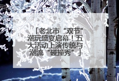 老北市“双节”潮玩盛宴启幕！五大活动上演传统与潮流“碰撞秀”