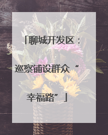 聊城开发区：巡察铺设群众“幸福路”