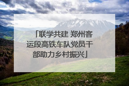 联学共建 郑州客运段高铁车队党员干部助力乡村振兴