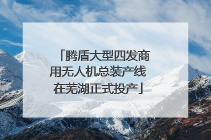 腾盾大型四发商用无人机总装产线在芜湖正式投产