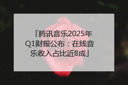 腾讯音乐2025年Q1财报公布：在线音乐收入占比近8成