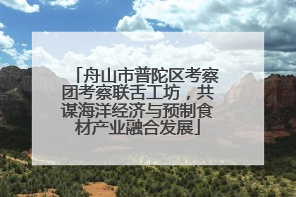 舟山市普陀区考察团考察联舌工坊，共谋海洋经济与预制食材产业融合发展