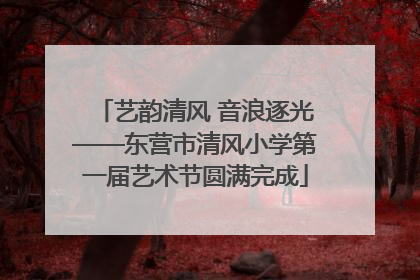 艺韵清风 音浪逐光——东营市清风小学第一届艺术节圆满完成