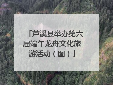 芦溪县举办第六届端午龙舟文化旅游活动（图）