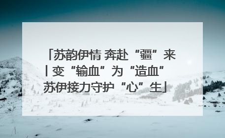 苏韵伊情 奔赴“疆”来丨变“输血”为“造血” 苏伊接力守护“心”生