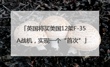 英国将买美国12架F-35A战机，实现一个“首次”