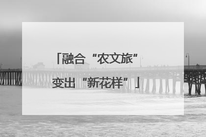 融合“农文旅” 变出“新花样”