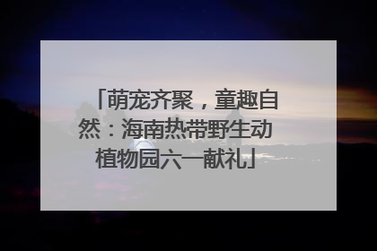 萌宠齐聚，童趣自然：海南热带野生动植物园六一献礼