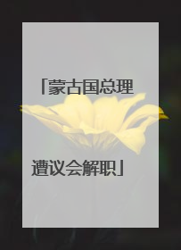 蒙古国总理遭议会解职