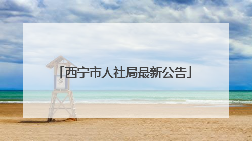 西宁市人社局最新公告
