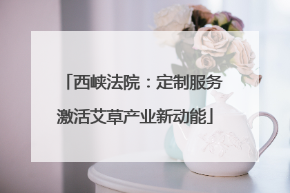 西峡法院：定制服务激活艾草产业新动能