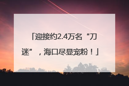 迎接约2.4万名“刀迷”，海口尽显宠粉！