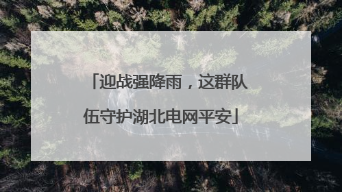 迎战强降雨，这群队伍守护湖北电网平安