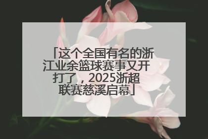 这个全国有名的浙江业余篮球赛事又开打了，2025浙超联赛慈溪启幕