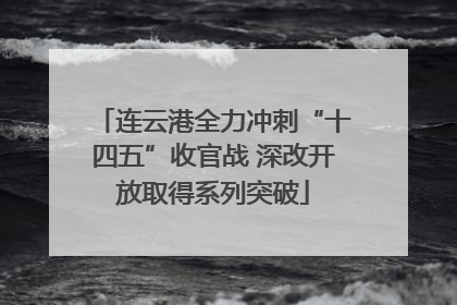 连云港全力冲刺“十四五”收官战 深改开放取得系列突破