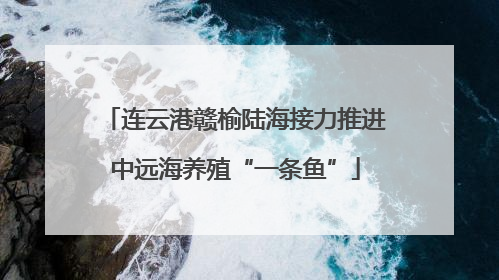 连云港赣榆陆海接力推进中远海养殖“一条鱼”