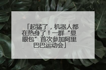 起猛了，机器人都在热身了！一群“显眼包”首次参加阿里巴巴运动会