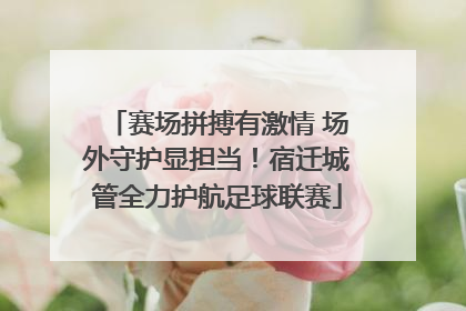 赛场拼搏有激情 场外守护显担当！宿迁城管全力护航足球联赛