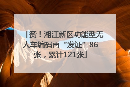 赞！湘江新区功能型无人车编码再“发证”86张，累计121张