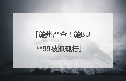 赣州严查！赣BU**99被抓现行