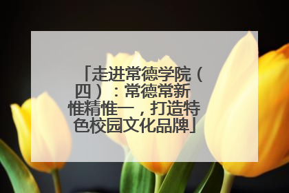走进常德学院（四）：常德常新 惟精惟一，打造特色校园文化品牌