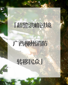 超警洪峰过境 广西柳州消防转移民众