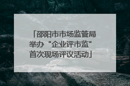 邵阳市市场监管局举办“企业评市监”首次现场评议活动