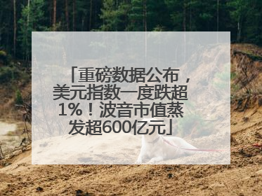 重磅数据公布，美元指数一度跌超1%！波音市值蒸发超600亿元
