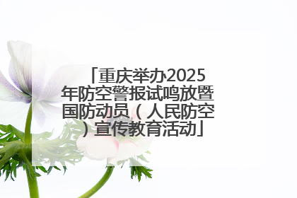 重庆举办2025年防空警报试鸣放暨国防动员（人民防空）宣传教育活动