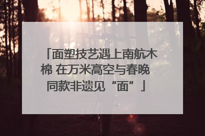 面塑技艺遇上南航木棉 在万米高空与春晚同款非遗见“面”