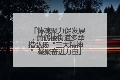 铸魂聚力促发展，黄鹤楼街道多举措弘扬“三大精神”凝聚奋进力量