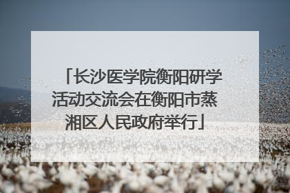 长沙医学院衡阳研学活动交流会在衡阳市蒸湘区人民政府举行