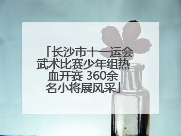 长沙市十一运会武术比赛少年组热血开赛 360余名小将展风采