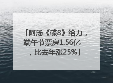 阿汤《碟8》给力，端午节票房1.56亿，比去年涨25%
