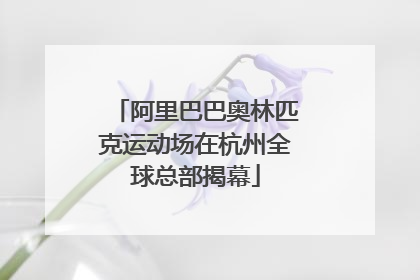 阿里巴巴奥林匹克运动场在杭州全球总部揭幕